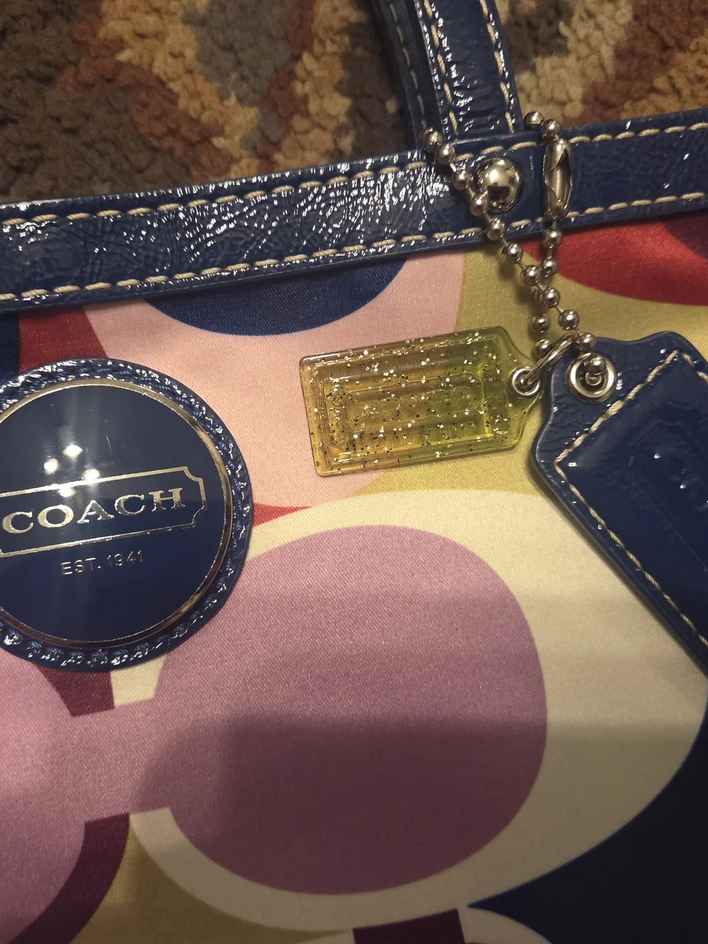 COACH Multicolor Signature Tote Bag